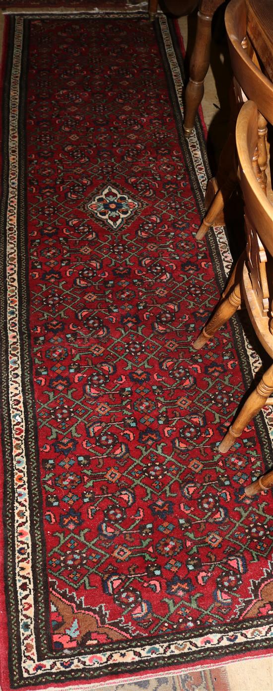 Red ground runner rug